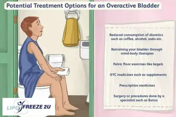 image of woman on toilet because of an overactive bladder Farnham